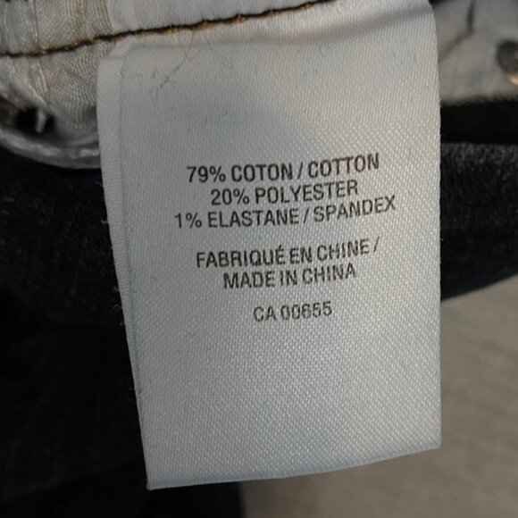 Reitmans Pull On Jeans Sz 13 Straight Leg High Rise Dark Wash Blue - Picture 6 of 7